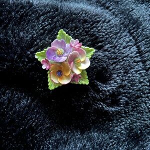 Floral Brooch with Colorful Flowers